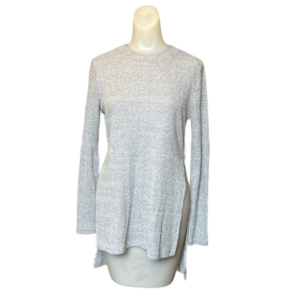 O’Neill Gray High/Low Sweater-Like Tunic Top Size Medium Classic Neutral